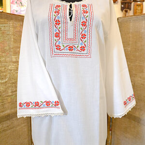 Embroidered Women Blouse Traditional Bulgarian Symbols