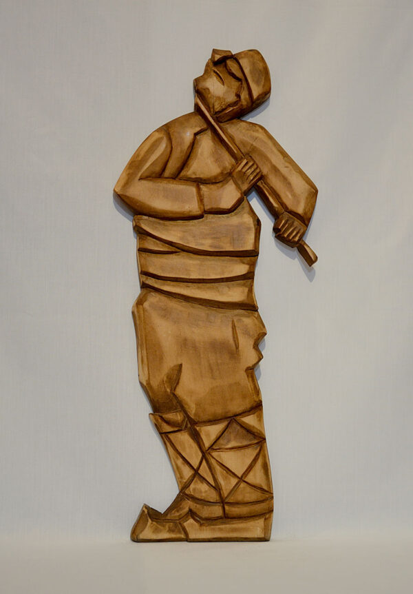 Bulgarian folk musician wood carving