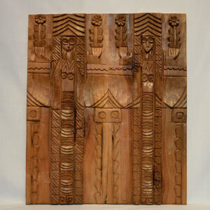 Round dance wood carving