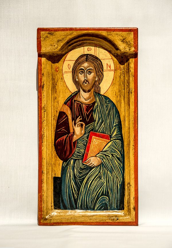 wood orthodox icon Jesus Christ
