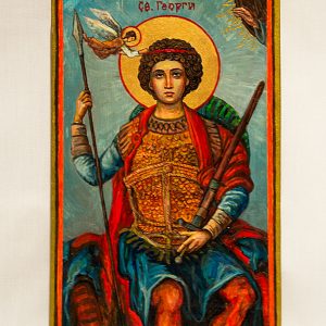 wood orthodox icon St. George