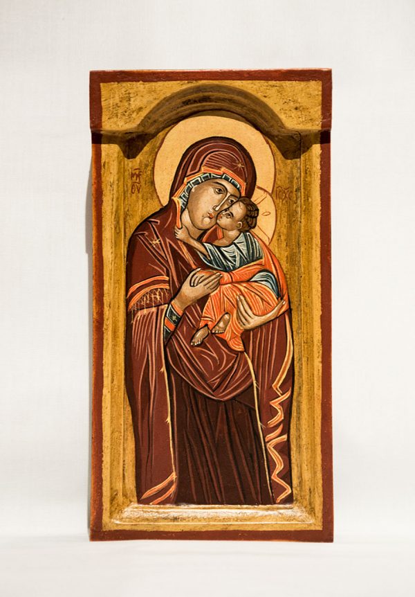 wood orthodox icon St. Mary