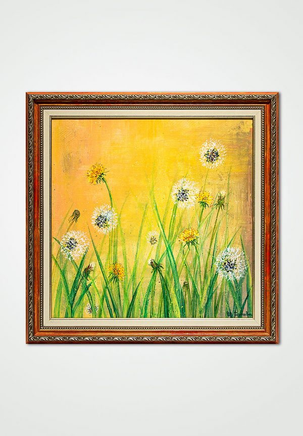 oil painting dandelions
