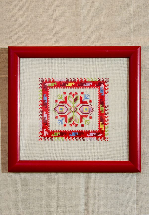 traditional Bulgarian embroidery souvenir wall panel